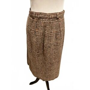 Vintage 1970's Tweedy Wool Skirt Preppy Casual Cottagecore Fall